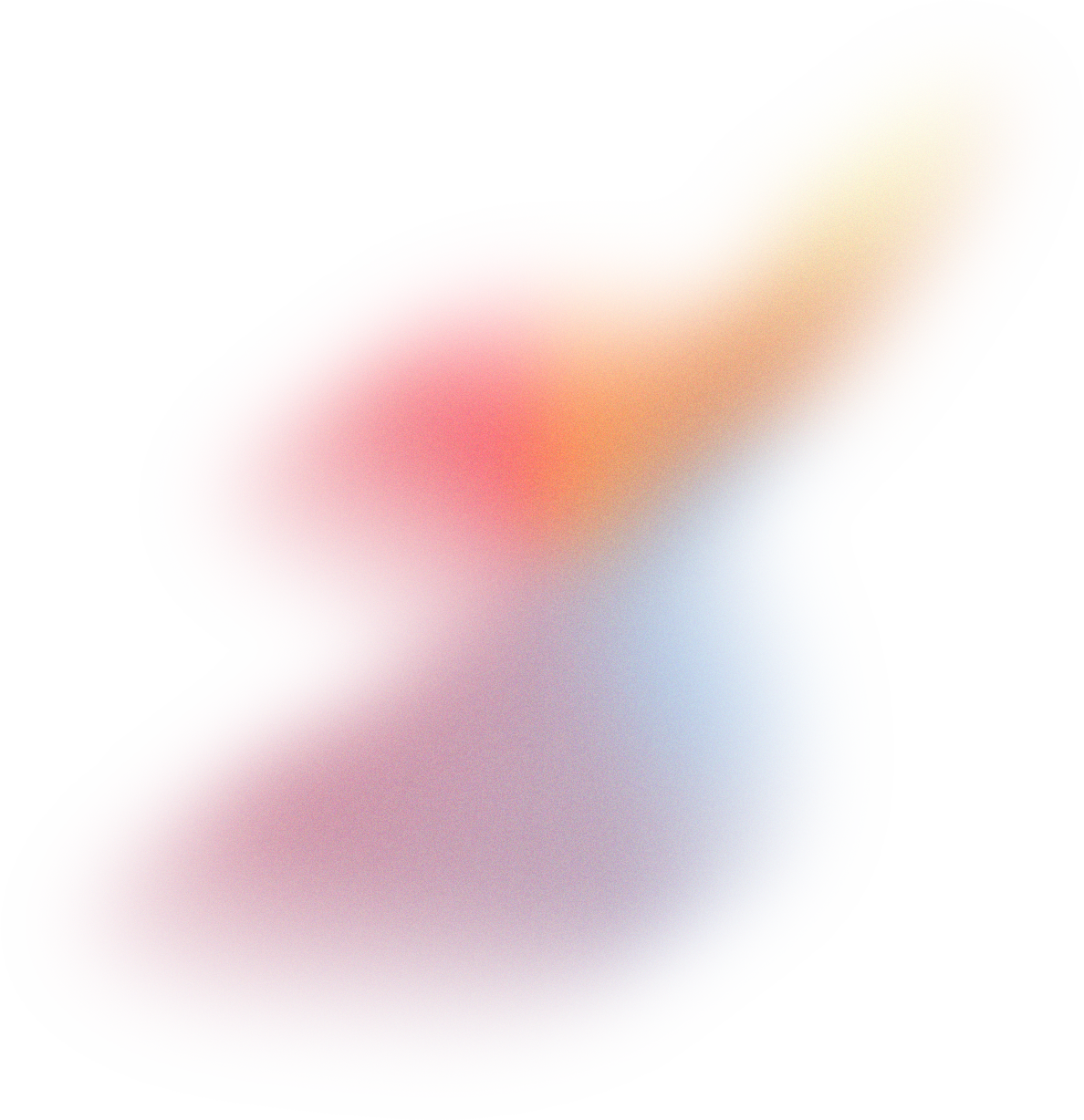 Glowy Gradient Abstract Brush Stroke Blob